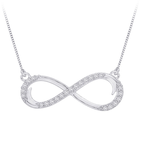 KATARINA Infinity Diamond Pendant Necklace (1/4 cttw)