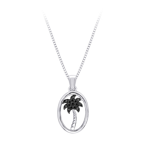 KATARINA 1/20 cttw Diamond ''Palm Tree in Oval