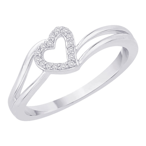 KATARINA Diamond Heart Ring (1/20 cttw, GH, I2/I3)