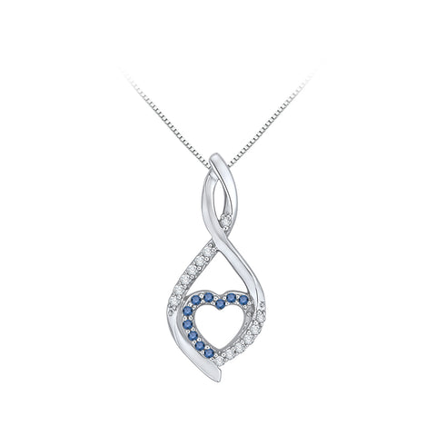 KATARINA Diamond Infinity Heart Pendant Necklace (1/8 cttw GH, I2-I3)