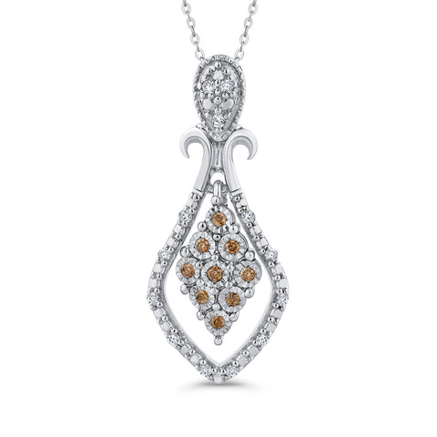 KATARINA Diamond Fashion Pendant Necklace (1/8 cttw GH, I2-I3)