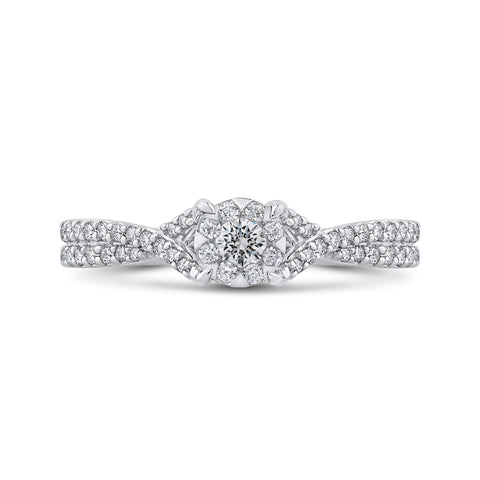 KATARINA 3/8 cttw Diamond Halo Engagement Ring