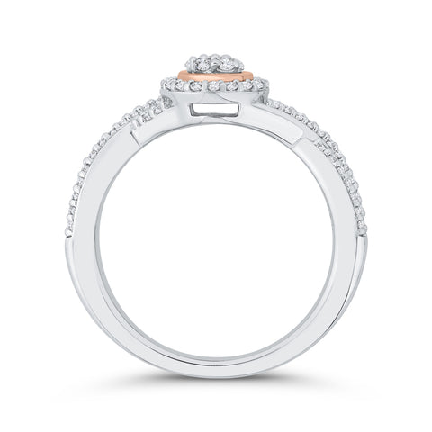 KATARINA 1/3 cttw Diamond Cluster Engagement Ring