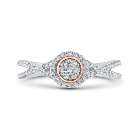 KATARINA 1/3 cttw Diamond Cluster Engagement Ring