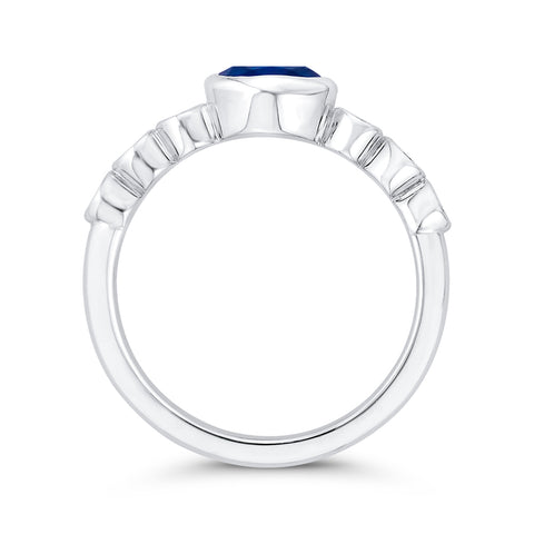 KATARINA 7/8 cttw Diamond and Sapphire Fashion Ring