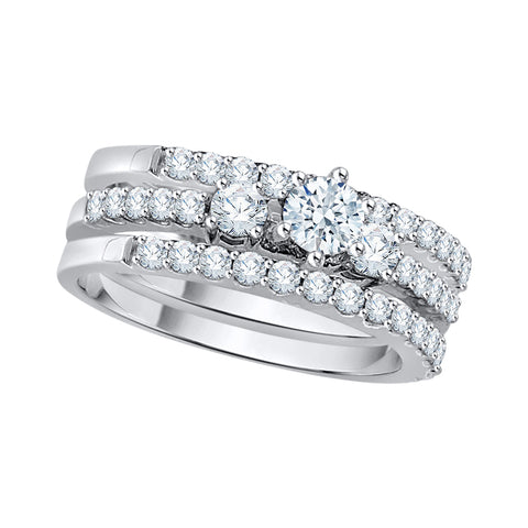 KATARINA Dual Band Diamond Bridal Set (1 cttw, J-K, SI2-I1)