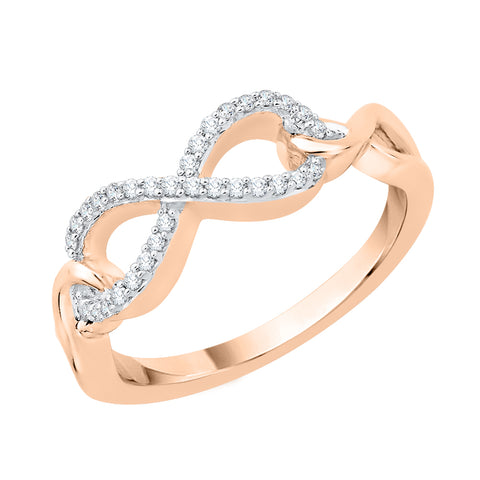 KATARINA Prong set Diamond Infinity Promise Ring (1/8 cttw)