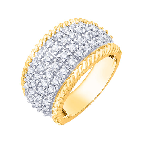 KATARINA Pave Set Diamond Fashion Ring (1 cttw)