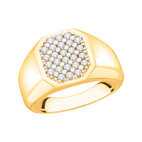 KATARINA 1/2 cttw Prong Set Cluster Diamond Men's Ring