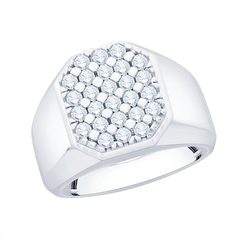 KATARINA 1 cttw Diamond Cluster Men's Ring