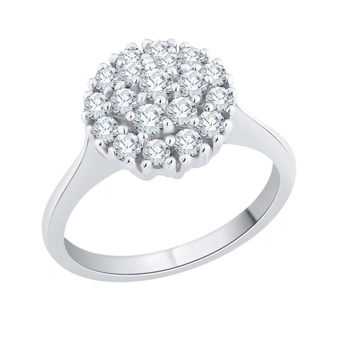KATARINA 1 cttw Prong Set Diamond Cluster Engagement Ring