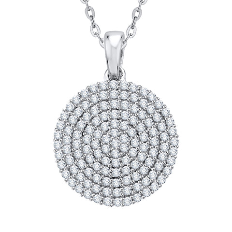 KATARINA Diamond Cluster Pendant Necklace (1/2 cttw)