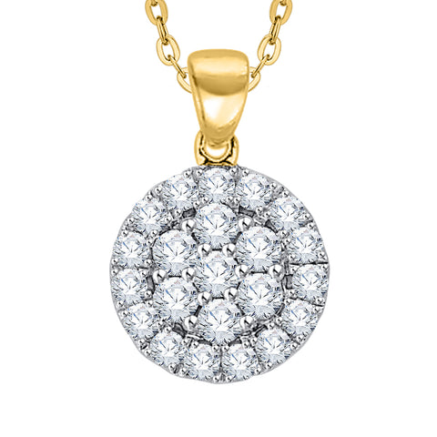 KATARINA Diamond Cluster Pendant Necklace (3/8 cttw)