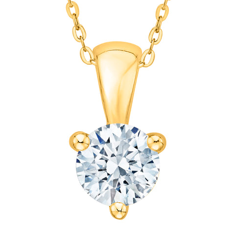 KATARINA Diamond Solitaire Pendant Necklace (1/2 cttw)