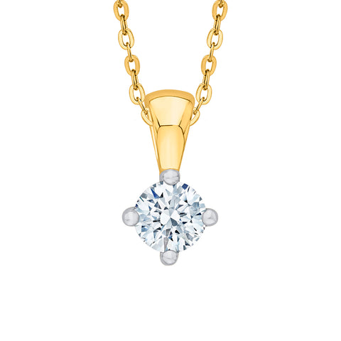 KATARINA Diamond Solitaire Pendant Necklace (1/2 cttw)