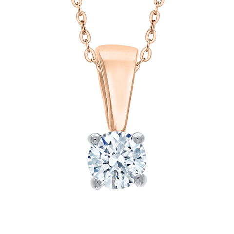 KATARINA Diamond Solitaire Pendant Necklace (1/10 cttw)