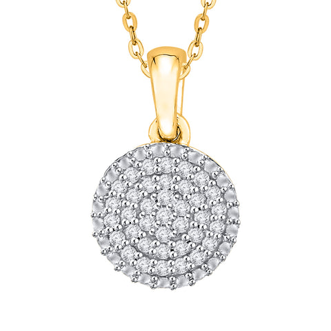 KATARINA Diamond Cluster Pendant Necklace (1/6 cttw)