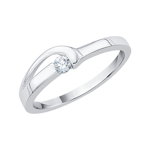KATARINA 1/10 cttw Diamond Solitaire Promise Ring