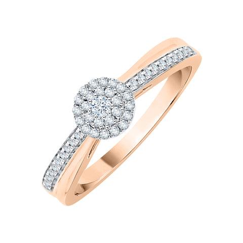 KATARINA Diamond Cluster Engagement Ring (1/6 cttw)