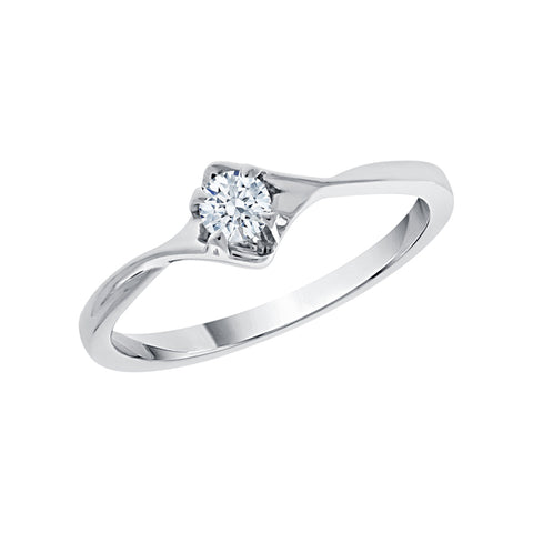 KATARINA 1/6 cttw Diamond Solitaire Promise Ring