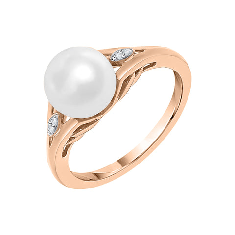 KATARINA Diamond Accent and Pearl Fashion Ring