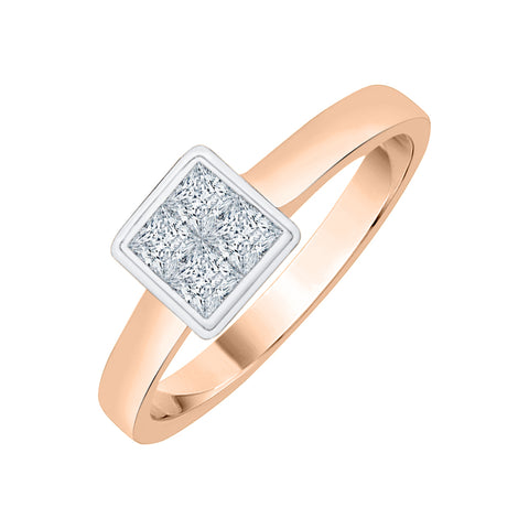 KATARINA Princess Cut Diamond Engagement Ring (1/3 cttw)