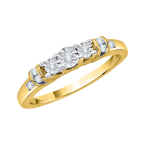 KATARINA 1/10 cttw Three Stone Plus Diamond Ring