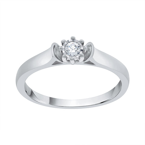 KATARINA 1/10 cttw Prong Set Diamond Solitaire Promise Ring