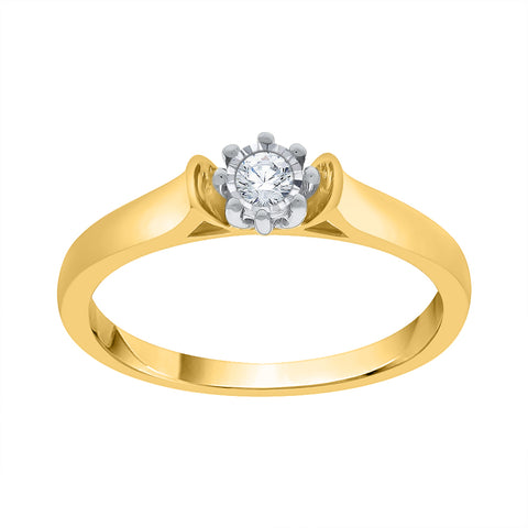KATARINA 1/10 cttw Prong Set Diamond Solitaire Promise Ring