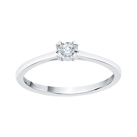 KATARINA 1/20 cttw Miracle Plate Diamond Solitaire Promise Ring
