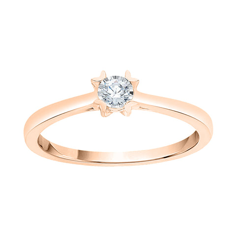 KATARINA 1/10 cttw Miracle Plate Diamond Solitaire Promise Ring
