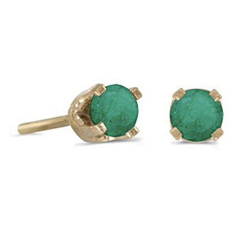 KATARINA Prong Set 3 MM Emerald Earring Studs