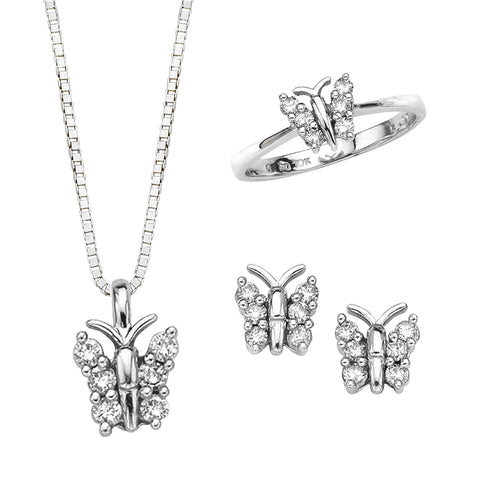 KATARINA Diamond Butterfly Jewelry Set (1/2 cttw)