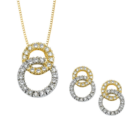 KATARINA Diamond Circle Jewelry Set