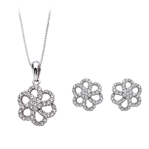 KATARINA Diamond Floral Jewelry Set