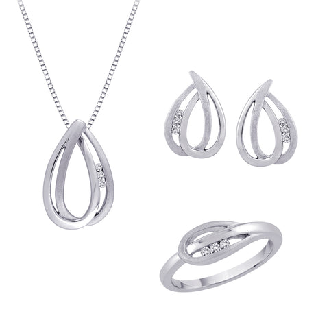 KATARINA Diamond Fashion Jewelry Set (0.13 cttw)