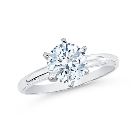 0.77 ct. H - VS2 Round Brilliant Cut Lab Grown Diamond Solitaire Engagement Ring in 14k Gold