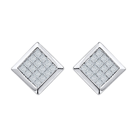 KATARINA Princess Cut Diamond Fashion Earrings (1 cttw)