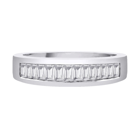 KATARINA Baguette Cut Diamond Wedding Band (1/2 cttw HI, I3)