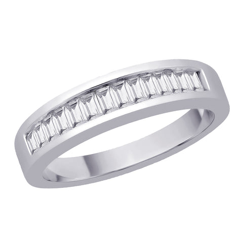 KATARINA Baguette Cut Diamond Wedding Band (1/2 cttw HI, I3)