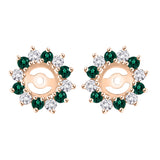 14K Rose Gold~Emerald
