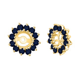 KATARINA 1 3/8 cttw Sapphire Floral Earring Jackets