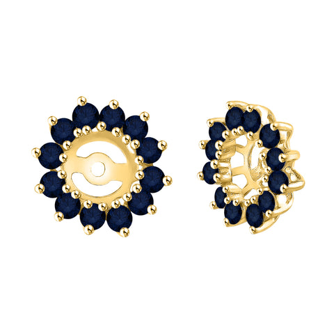 KATARINA 1 3/8 cttw Sapphire Floral Earring Jackets
