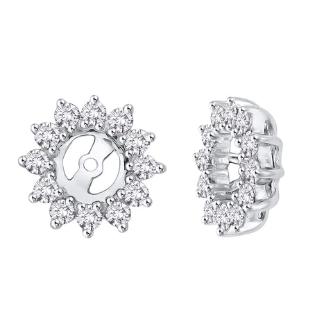KATARINA Diamond Floral Earring Jackets (1/2 cttw)