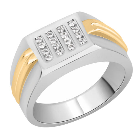 KATARINA Diamond Men's Wedding Band (1/4 cttw)
