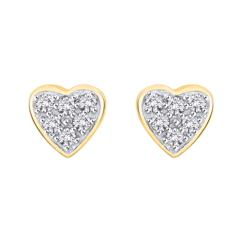 KATARINA Diamond Heart Earrings (1/8 cttw)