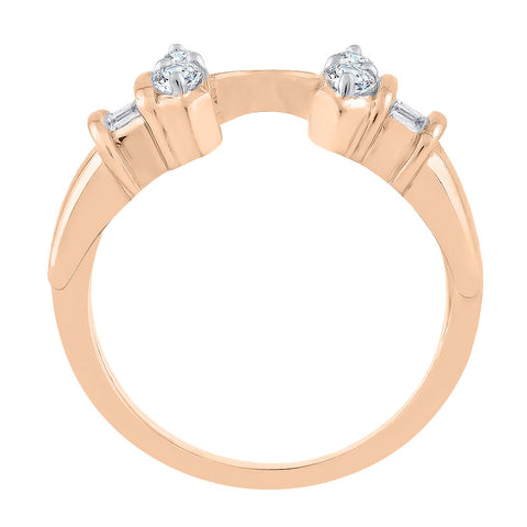 KATARINA Round and Baguette Cut Diamond Wrap Ring (1/3 cttw)