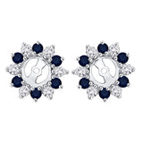14K White Gold~Blue Sapphire