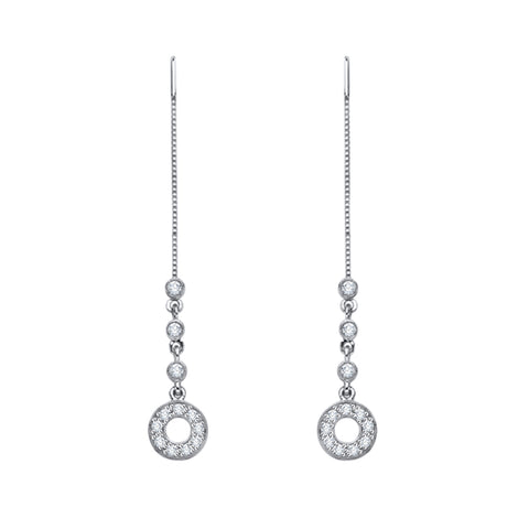 KATARINA 1/4 cttw Diamond Dangle Earrings