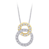 14K White and Yellow Gold
